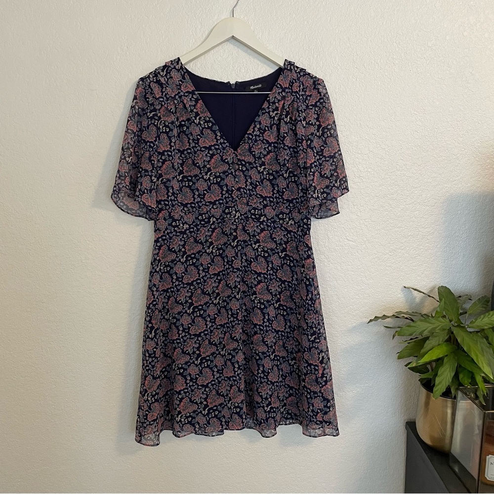 Madewell Orchard Flutter Sleeve Dress